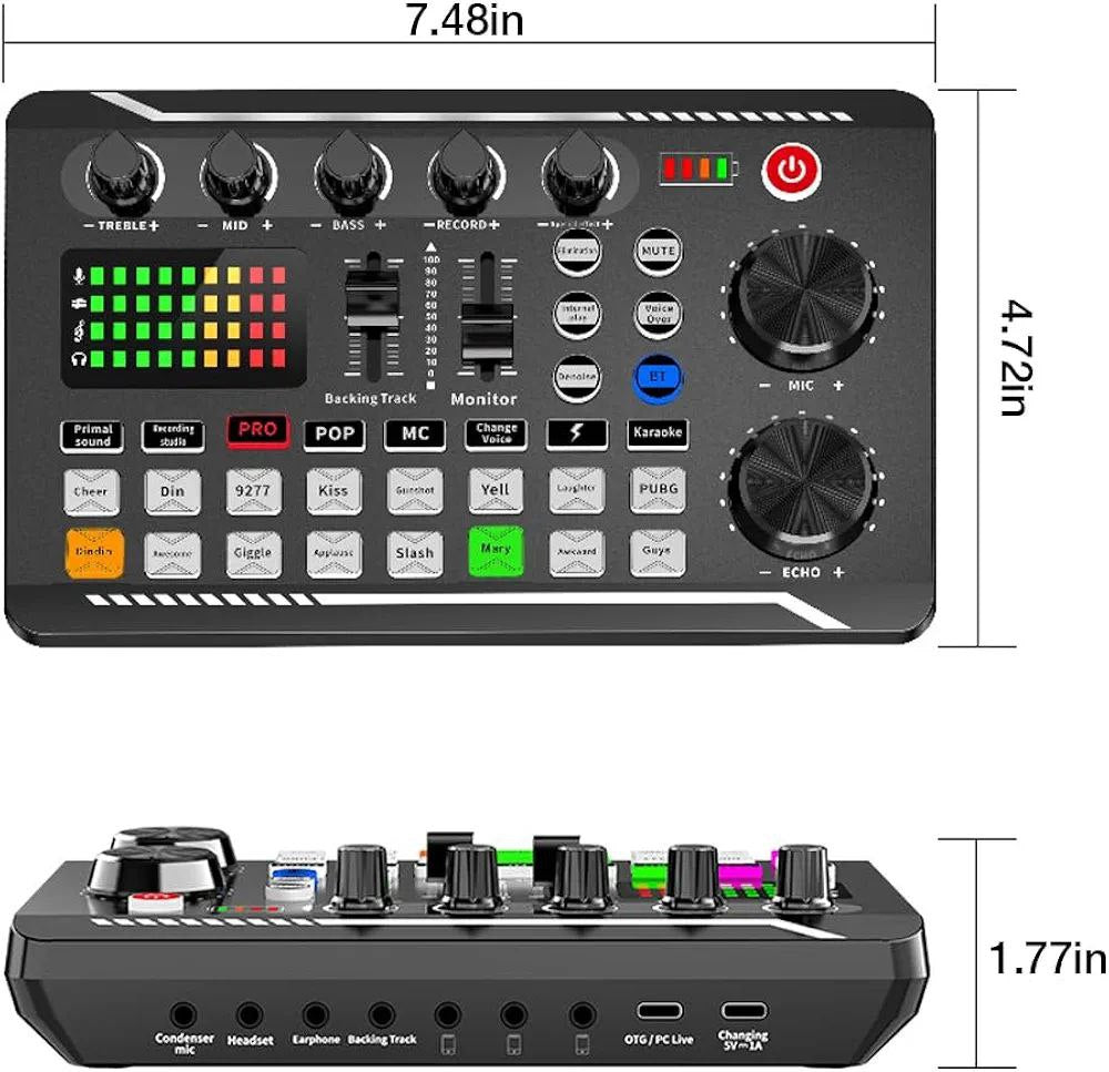 All-in-One Podcast Audio Mixer Bundle with Microphone