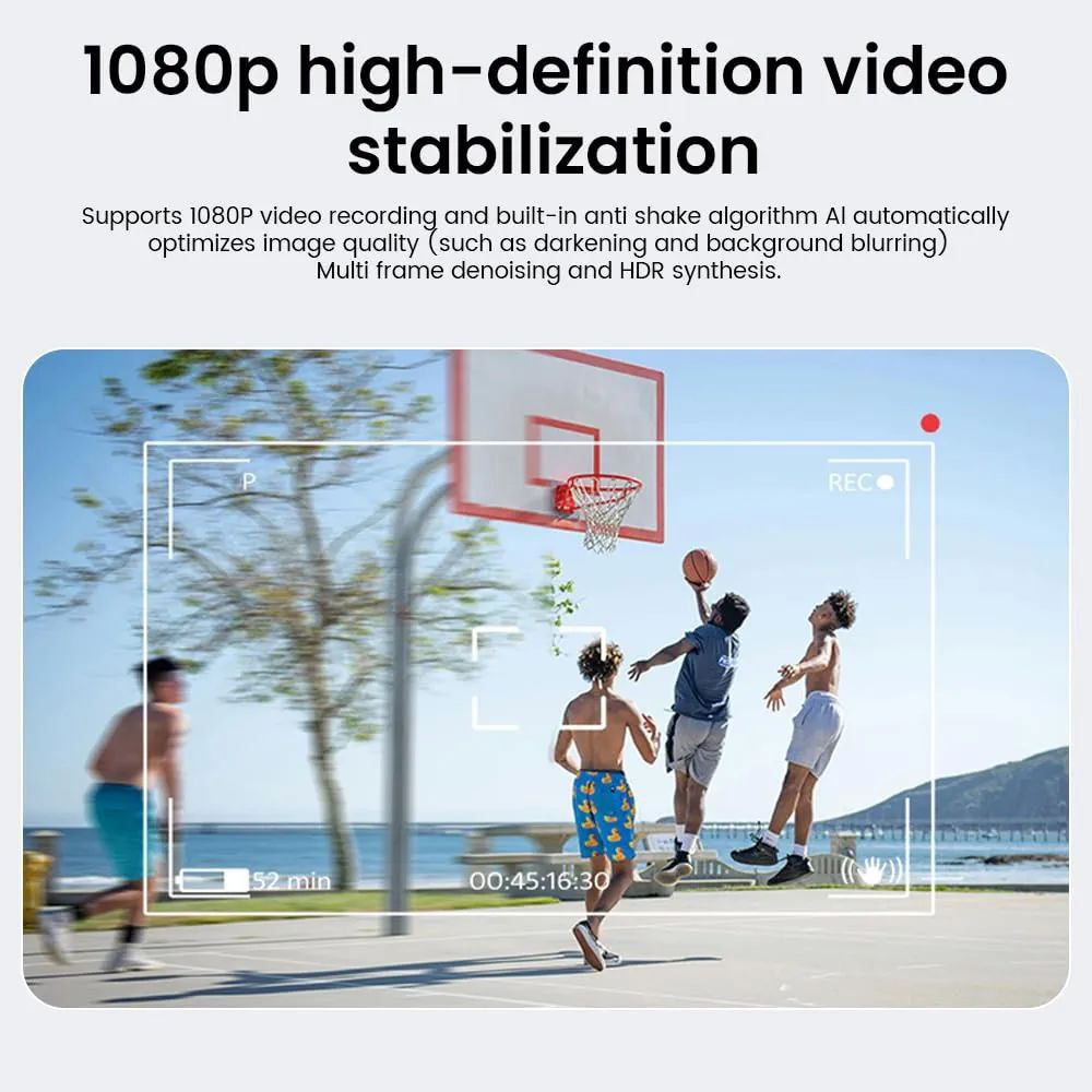 AI Smart Glasses with 1080P Camera & Bluetooth