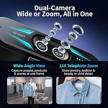 EMEET C60E 4K Dual-Camera Webcam