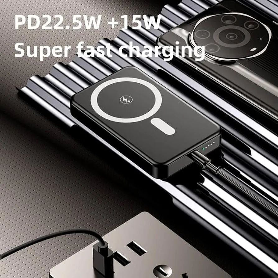 HATEMONDAY 10000mAh Magnetic Wireless Power Bank